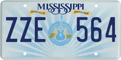 MS license plate ZZE564
