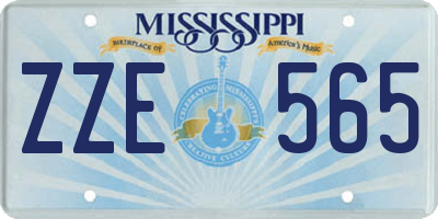 MS license plate ZZE565