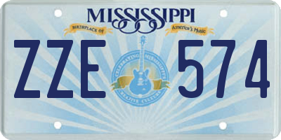 MS license plate ZZE574
