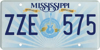 MS license plate ZZE575