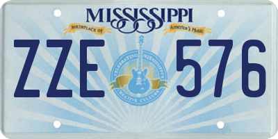 MS license plate ZZE576