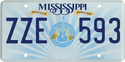 MS license plate ZZE593