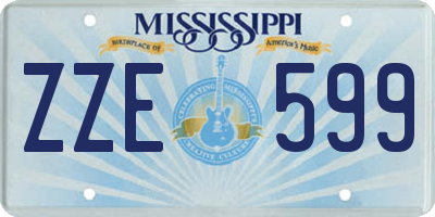 MS license plate ZZE599