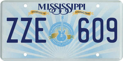 MS license plate ZZE609