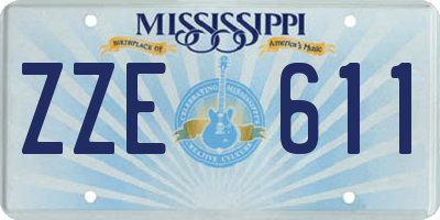 MS license plate ZZE611