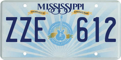 MS license plate ZZE612