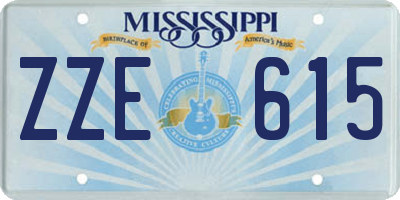 MS license plate ZZE615