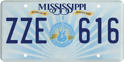 MS license plate ZZE616