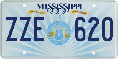 MS license plate ZZE620