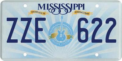 MS license plate ZZE622