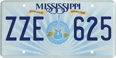 MS license plate ZZE625