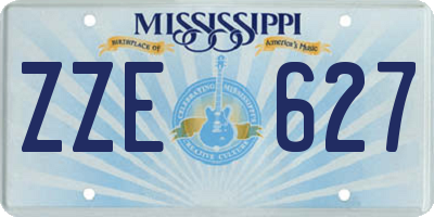 MS license plate ZZE627