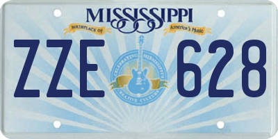 MS license plate ZZE628