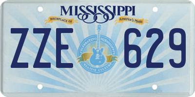 MS license plate ZZE629