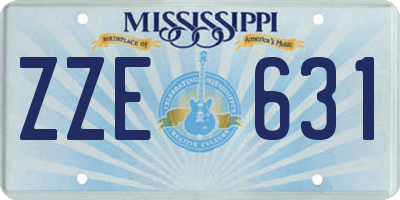 MS license plate ZZE631