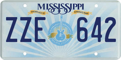 MS license plate ZZE642