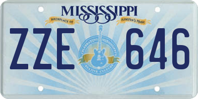 MS license plate ZZE646
