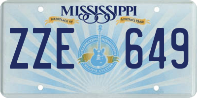 MS license plate ZZE649