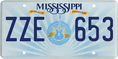 MS license plate ZZE653