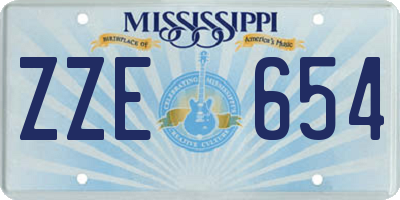 MS license plate ZZE654