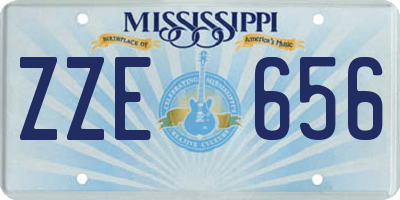 MS license plate ZZE656