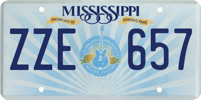 MS license plate ZZE657