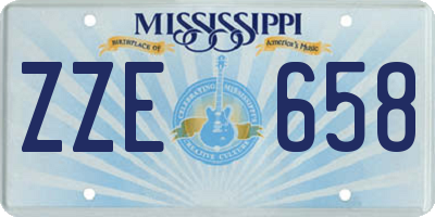 MS license plate ZZE658