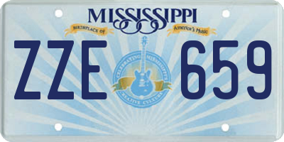 MS license plate ZZE659