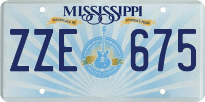 MS license plate ZZE675