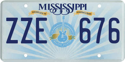MS license plate ZZE676