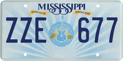 MS license plate ZZE677