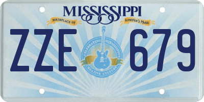 MS license plate ZZE679