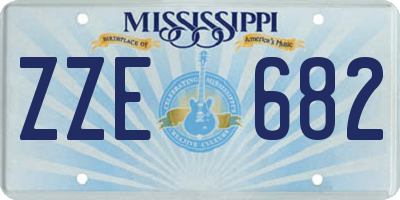 MS license plate ZZE682