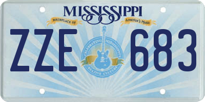 MS license plate ZZE683