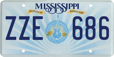 MS license plate ZZE686