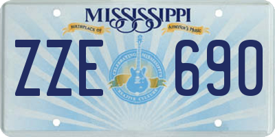 MS license plate ZZE690