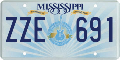 MS license plate ZZE691