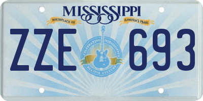 MS license plate ZZE693