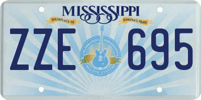 MS license plate ZZE695
