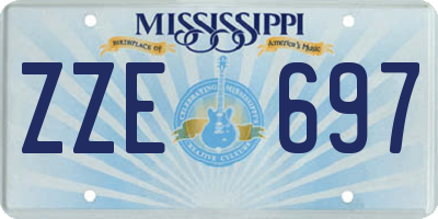 MS license plate ZZE697