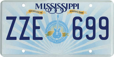 MS license plate ZZE699