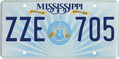 MS license plate ZZE705