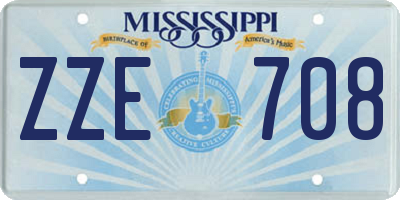 MS license plate ZZE708