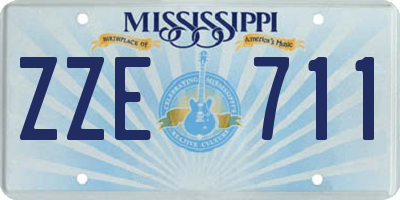 MS license plate ZZE711