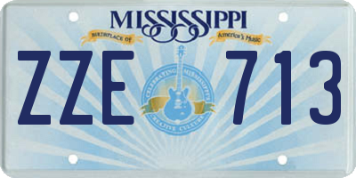 MS license plate ZZE713