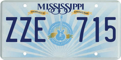 MS license plate ZZE715