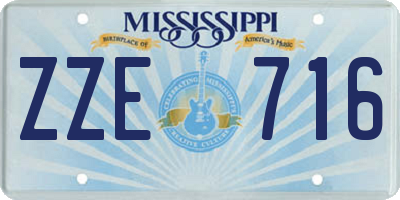 MS license plate ZZE716