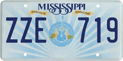 MS license plate ZZE719