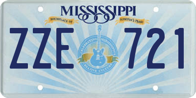 MS license plate ZZE721