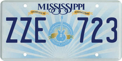 MS license plate ZZE723